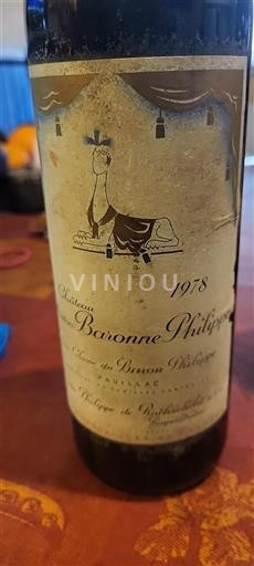 Bordeaux Pauillac Grand Cru Baronne Philippe Réserve Exclusive du Baron Philippe 1978