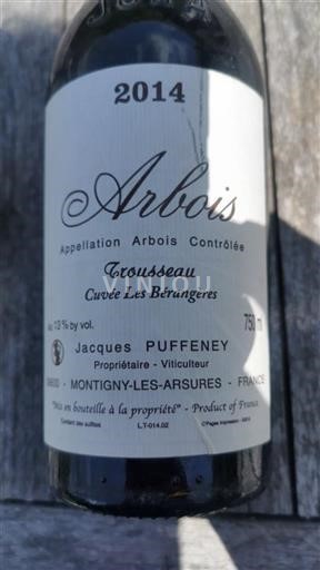 Jura Arbois Jacques Puffeney Les Bérangères 2014