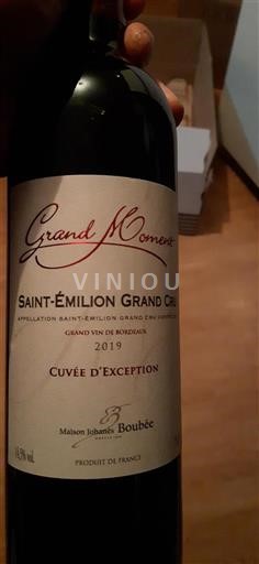 Bordeaux Saint-Émilion Grand Cru Maison Johanes Boubée d'Exception 2019