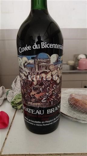 Vin Rouge sec Cuvée du Bicentenaire Château Branda 1986 France Bordeaux