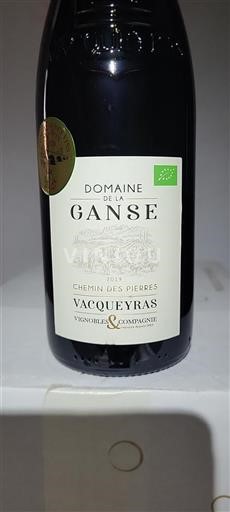 Rhône Valley Vacqueyras Domaine La Ganse Chemin des Pierres 2019