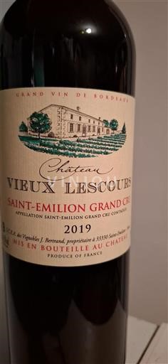 Bordeaux Saint-Émilion Grand Cru Vieux Lescours 2019
