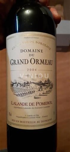 Bordeaux Lalande-de-Pomerol Château Grand Ormeau 2004