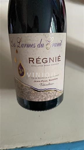 Beaujolais Régnié Jean-paul Rampon Les Larmes du Granit 2008