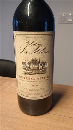 Vin Rouge sec Château La Mélorie 1990 France Bordeaux