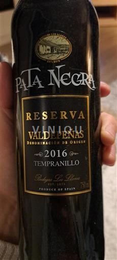 Castilla-La Mancha Valdepeñas Bodegas Los Llanos Pata Negra Reserva 2016