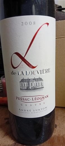 Bordeaux Pessac-Léognan Château La Louvière L de La Louvière 2008