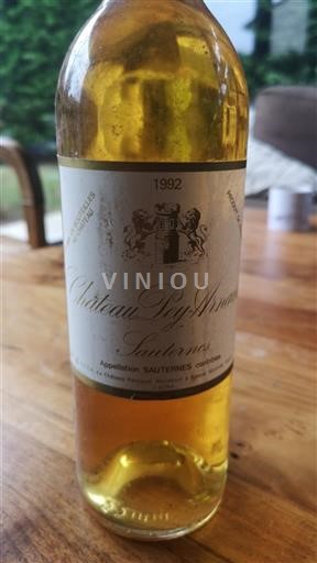 Bordeaux Sauternes Château Pey Arnaud 1992