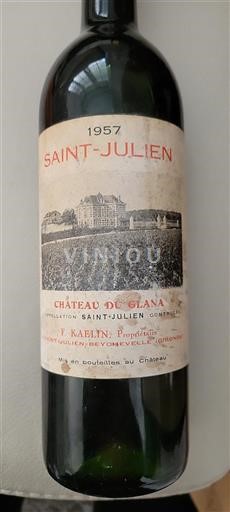 Bordeaux Saint-Julien Château Glana 1957