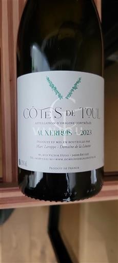 Vin Blanc sec Auxerrois Domaine La Linotte 2023 France Lorraine Côtes-de-toul