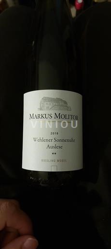 Moselle Mosel Markus Molitor Wehlener Sonnenuhr Auslese 2019