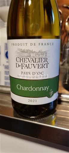 Vin Blanc sec Chevalier de Fauvert 2021 France Languedoc et Roussillon Pays d'oc