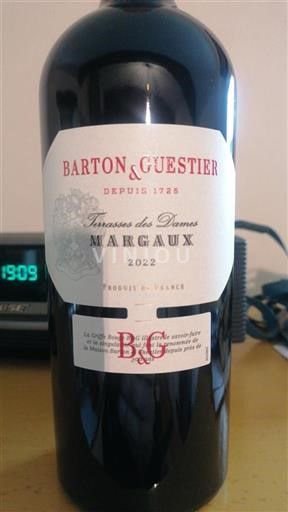Bordeaux Margaux Barton & Guestier Terrasses des Dames 2022