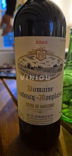 Sydvestfrankrig Côtes de Gascogne Domaine Duboscqmomplaisir 2022