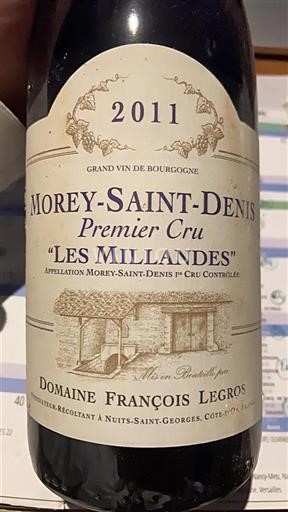 Bourgogne Ospecificerad Premier Cru Domaine François Legros Les Millandes 2011