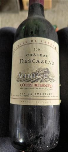 Burdeos Côtes-de-bourg Château Descazeau 2001
