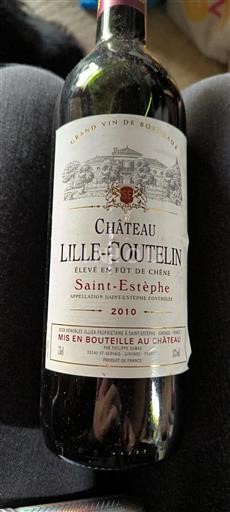 Bordeaux Saint-Estèphe Château Lille Coutelin 2010