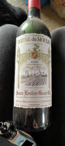 Bordeaux Saint-Émilion Grand Cru Grand Cru Tertre Du Moulin Millésimée 2000