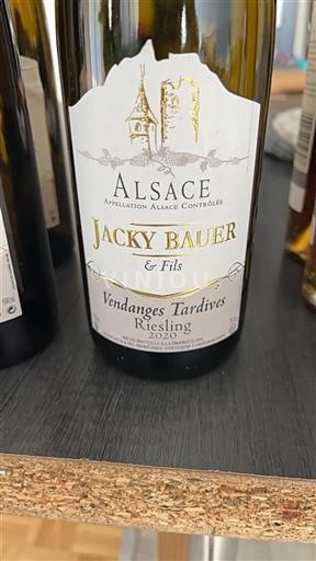 Alsasko Jacky Bauer & Fils Vendanges Tardives 2020