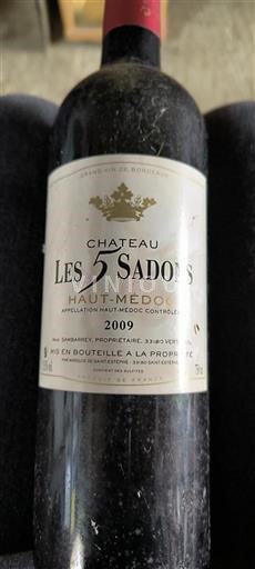 Bordeaux Haut-Médoc Château Les 5 Sadons 2009