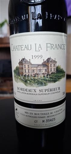 Bordeaux Bordeaux Supérieur Château La France 1999