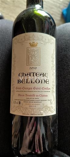 Vin Rouge sec Château Bellone 2010 France Bordeaux Saint-Georges-Saint-Émilion