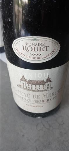 Borgoña Mercurey Premier Cru Château Mercey En Sazenay 2000