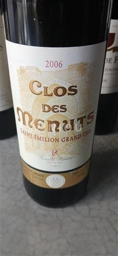 Bordeaux Saint-Émilion Grand Cru Clos Des Menuts 2006