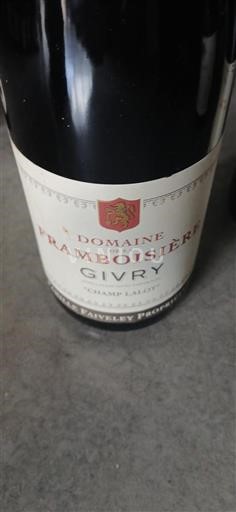 Borgogna Givry Domaine La Framboisière Champ Lalot 2013