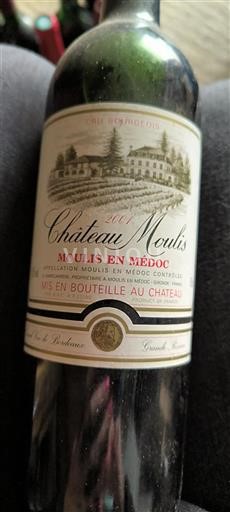 Vin Rouge sec Grande Réserve Château Moulis 2001 France Bordeaux Moulis-en-Médoc Cru Bourgeois