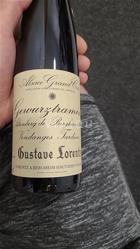 Alzacija Alsace Grand Cru Grand Cru Gustave Lorentz Altenberg de Bergheim Vendanges Tardives 2010