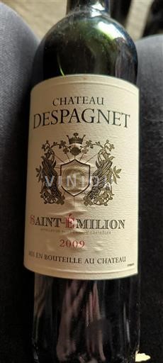 Vin Rouge sec Château Despagnet 2009 France Bordeaux Saint-Émilion
