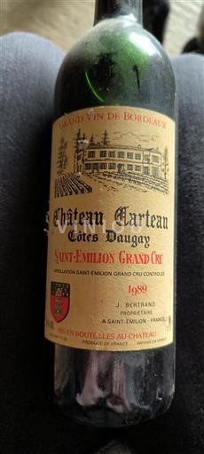 Bordeaux Saint-Émilion Grand Cru Grand Cru Château Carteau Côtes Daugay 1989