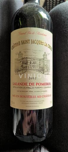 Burdeos Lalande-de-Pomerol Saintjacques La Croix 2012