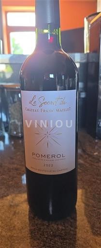 Bordeaux Pomerol Château Franc Maillet Le Secret du Château Franc Maillet 2022