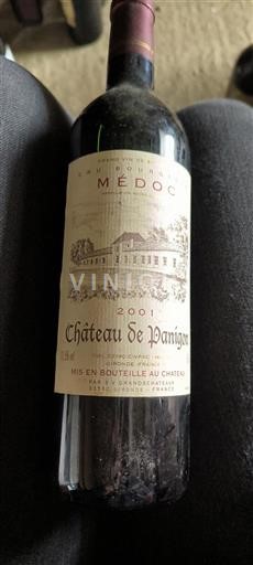 Bordeaux Médoc Cru Bourgeois Château Panigon 2001