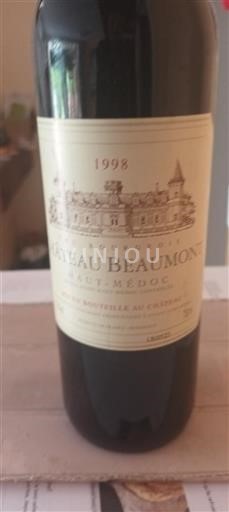 Bordeaux Haut-Médoc Cru Bourgeois Château Beaumont 1998