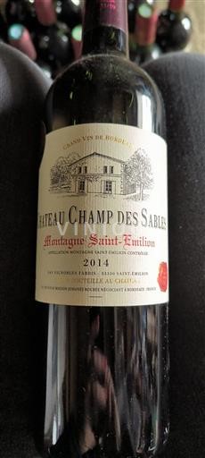Bordeaux Montagne Saint-Émilion Château Champ Des Sables 2014