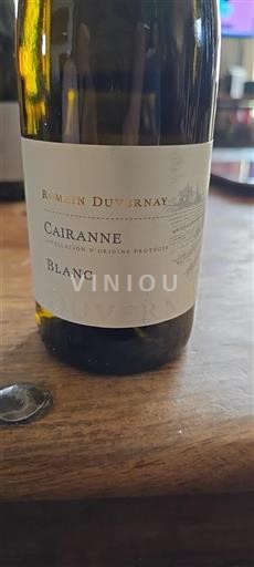 Vin Blanc sec Romain Duvernay 2023 France Vallée du Rhône Cairanne