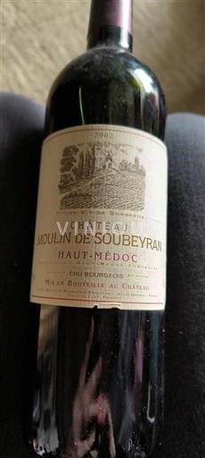 Burdeos Haut-Médoc Cru Bourgeois Château Moulin De Soubeyran 2002