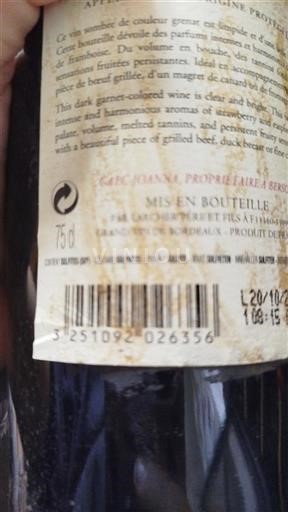 Vin Rouge sec Orches 2019 France Bordeaux