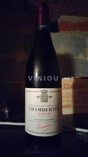 Vin Rouge sec Domaine Trapet Père & Fils 2015 France Bourgogne Chambertin AOC Grand Cru