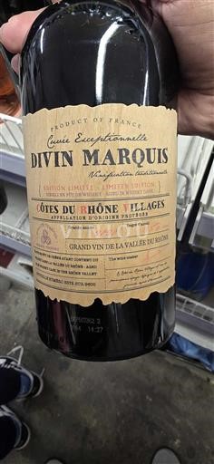 Vallée du Rhône Côtes-du-rhône-villages Divin Marquis Exceptionnelle 2020