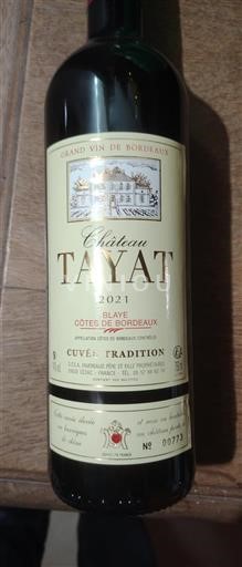 Bordeaux Blaye-Côtes-de-Bordeaux Château Tayac Tradition 2021