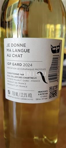 Languedoc et Roussillon Gard Sca Cellier Des Chartreux Je donne ma langue au chat 2024