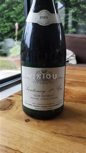 Burgundy Santenay Premier Cru Georges Brazey Clos Rousseau 1989