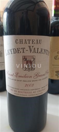 Bordeaux Saint-Émilion Grand Cru Grand Cru Château Leydetvalentin 2003