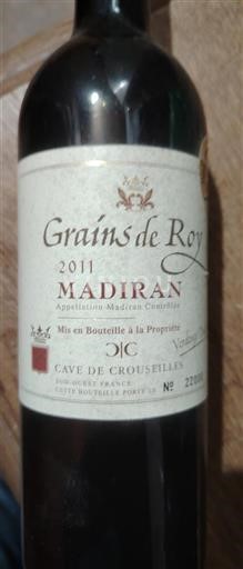 Sudoeste Madiran Cave de Crouseilles Grains de Roy 2011