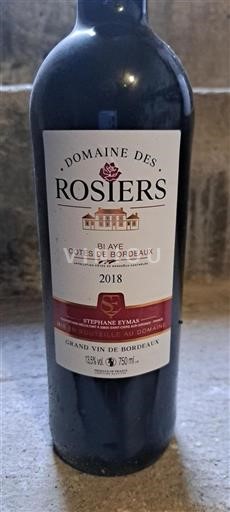 Bordéus Blaye-Côtes-de-Bordéus Domaine Des Rosiers 2018