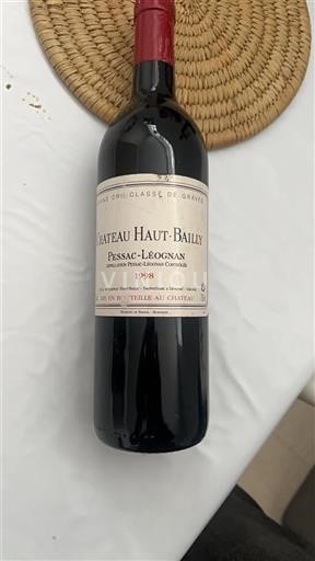 Bordeaux Pessac-Léognan Grand Cru Château Haut-Bailly 1998